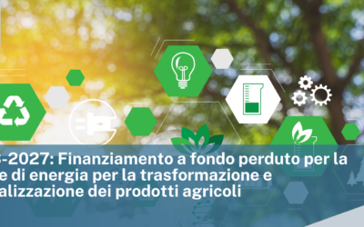 CSR 2023-2027: Finanziamento a fondo perduto per la produzione di energia per la trasformazione e commercializzazione dei prodotti agricoli