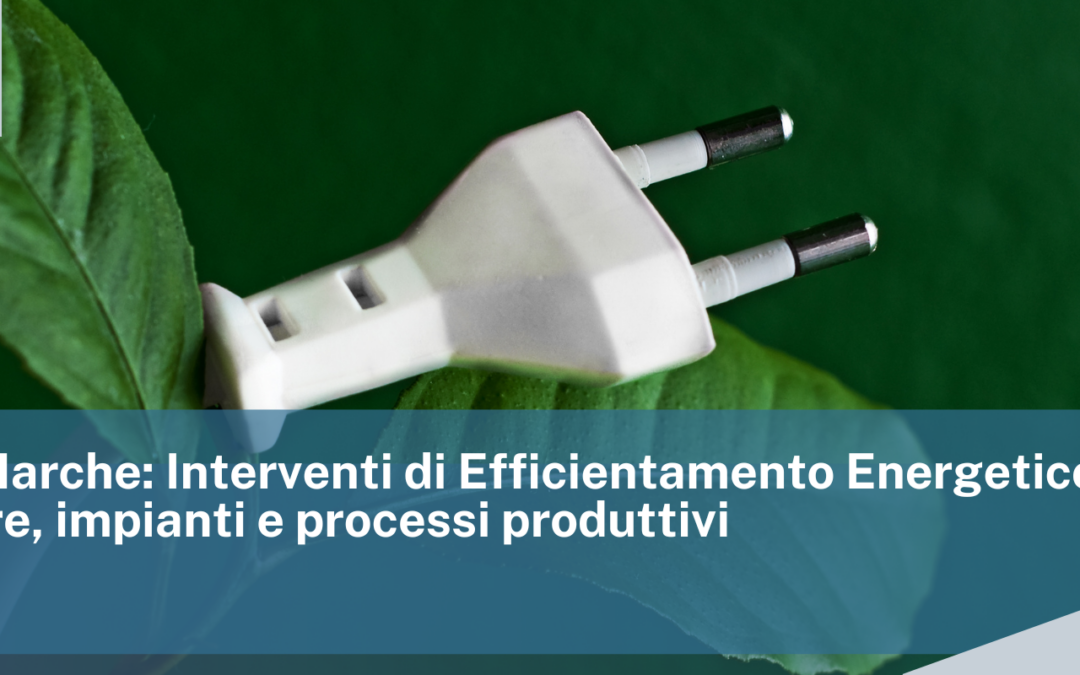 Regione Marche: Interventi di Efficientamento Energetico di strutture, impianti e processi produttivi