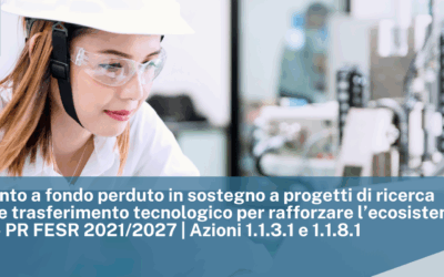 Regione Marche: Finanziamento a fondo perduto in sostegno a progetti di ricerca industriale e trasferimento tecnologico per rafforzare l’ecosistema produttivo – PR FESR 2021/2027 | Azioni 1.1.3.1 e 1.1.8.1