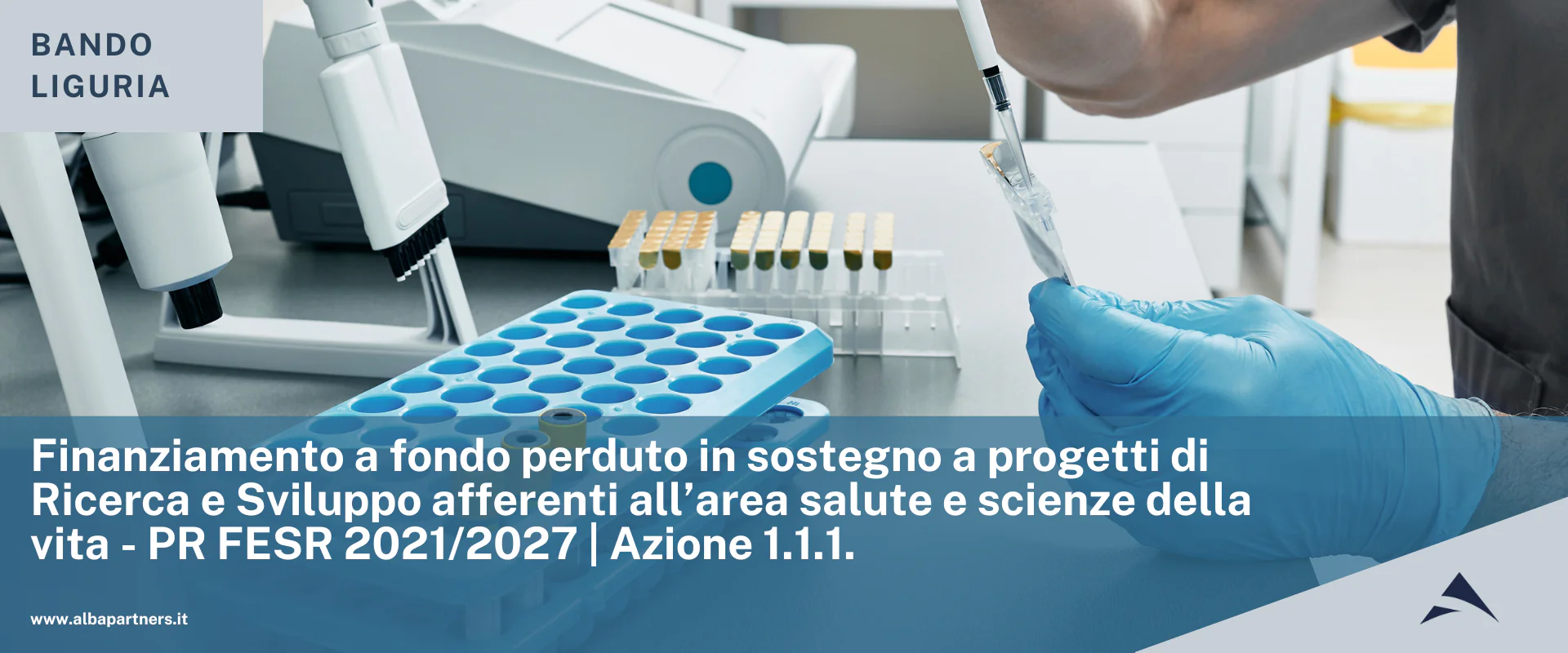 Regione Liguria: Finanziamento a fondo perduto in sostegno a progetti di Ricerca e Sviluppo afferenti all’area salute e scienze della vita – PR FESR 2021/2027 | Azione 1.1.1.