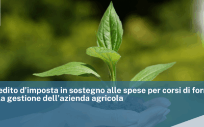 MASAF: Credito d’imposta in sostegno alle spese per corsi di formazione attinenti alla gestione dell’azienda agricola