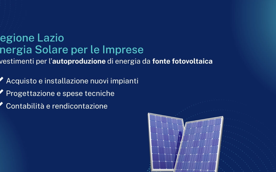 Regione Lazio – Energia Solare per le Imprese
