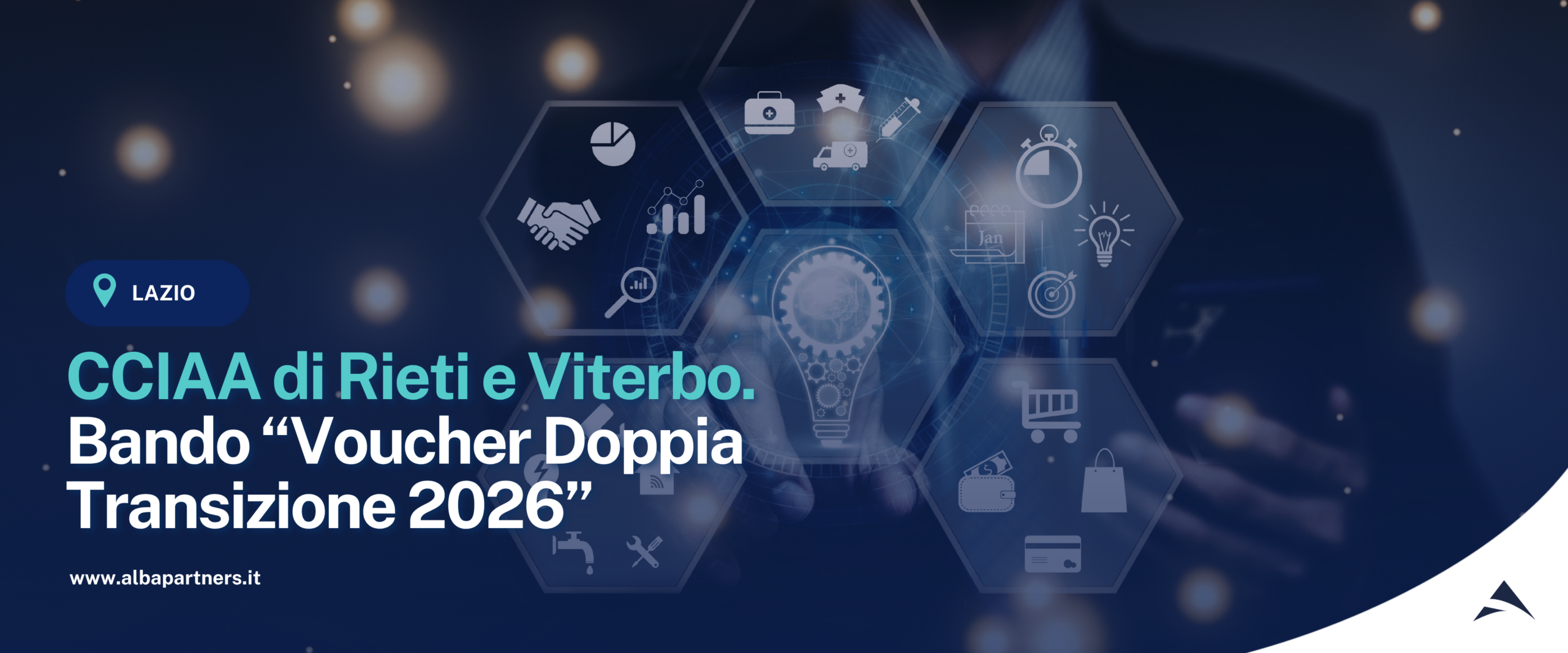 CCIAA di Rieti e Viterbo. Bando “Voucher Doppia Transizione 2026”. Finanziamento a fondo perduto in sostegno alle imprese per i processi di digitalizzazione e sostenibilità aziendale.